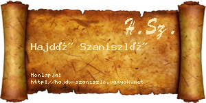 Hajdú Szaniszló névjegykártya