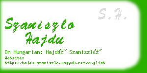 szaniszlo hajdu business card